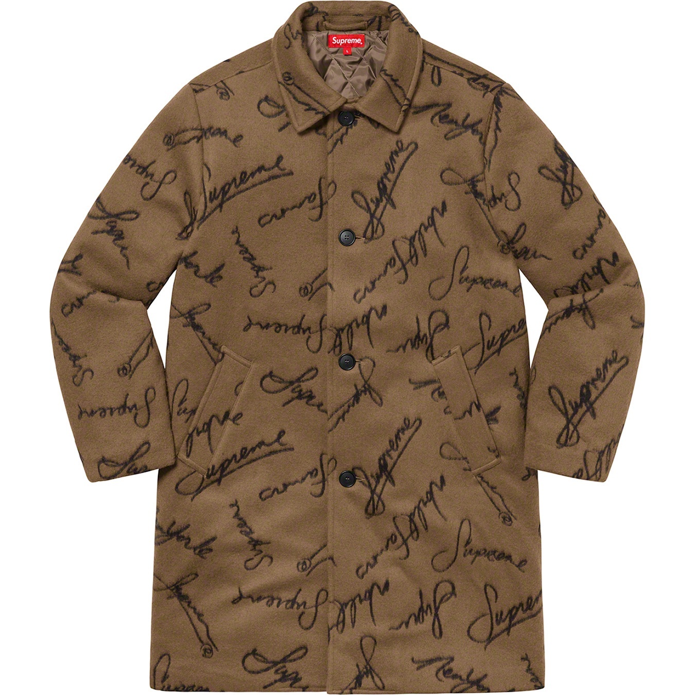 Script Logos Wool Overcoat view 10